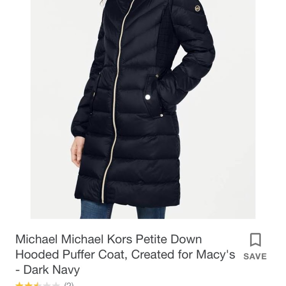 Micheal Korda blue puffer jacket